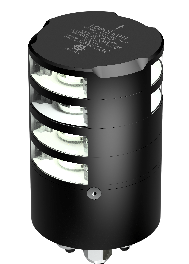 3nm dbl Stern+3nm dbl 360° white, black anodized